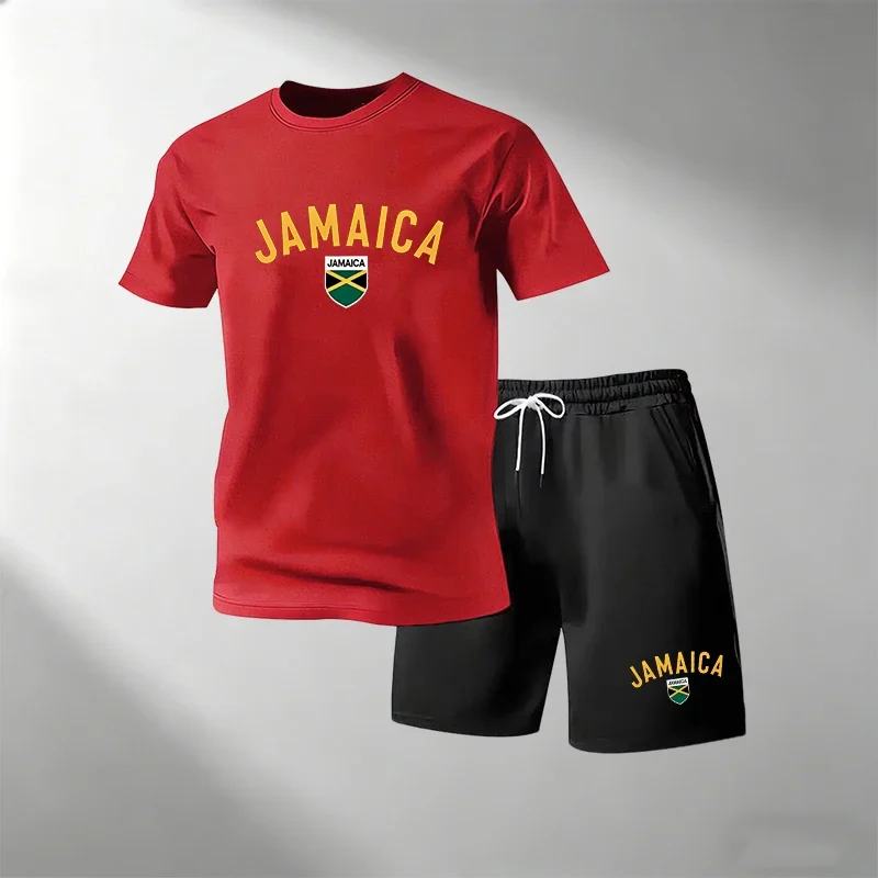 Running Gear For Men - JAMAICA 남성용 여름 캐주얼 티셔츠 세트