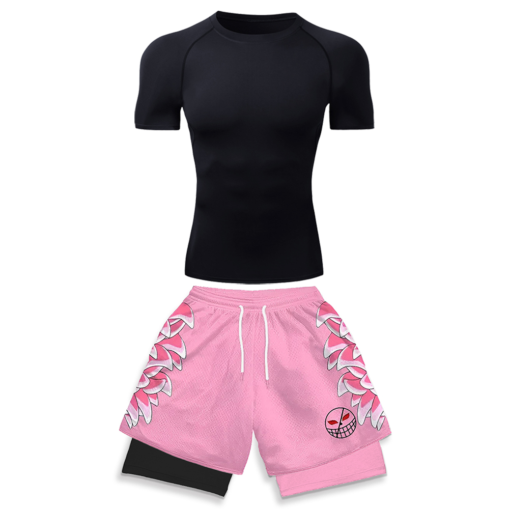 Running Gear For Men - 남성용 고탄력 운동복 화이트 컴프레션 티셔츠