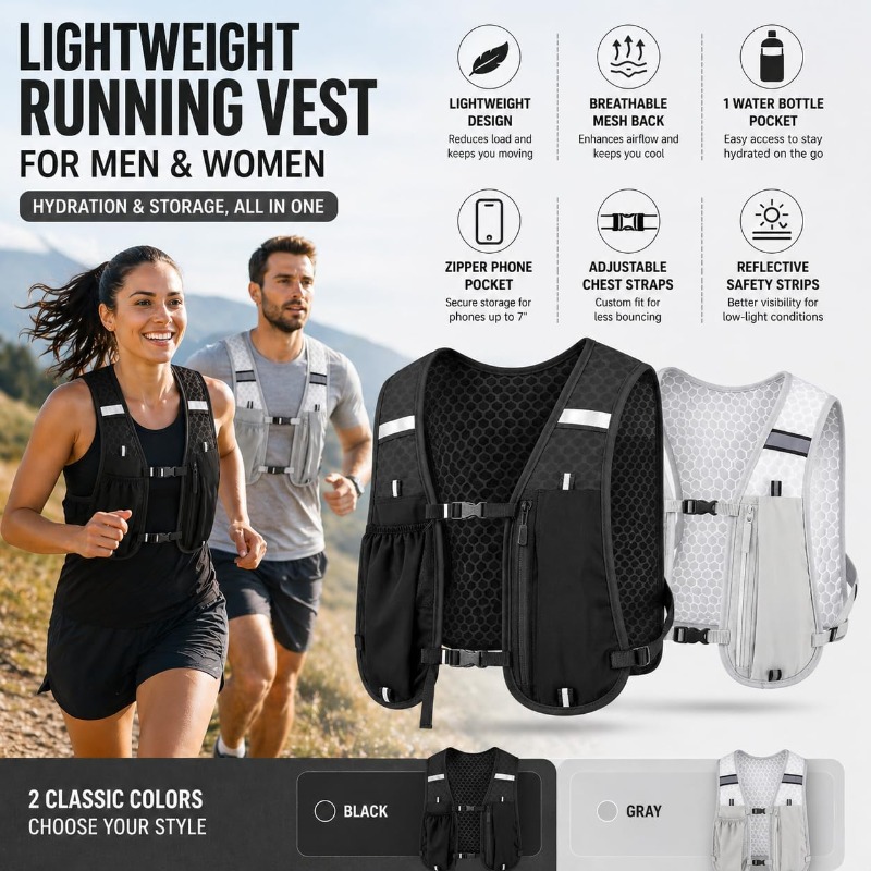 러닝 및 사이클링 스포츠 반사경 경량 조끼, 휴대폰 수 - Running Gear Autumn 리뷰 및 가격