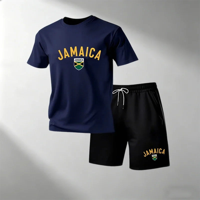 JAMAICA 남성용 여름 캐주얼 티셔츠 세트 O 넥  - Running Gear For Men 리뷰 및 가격