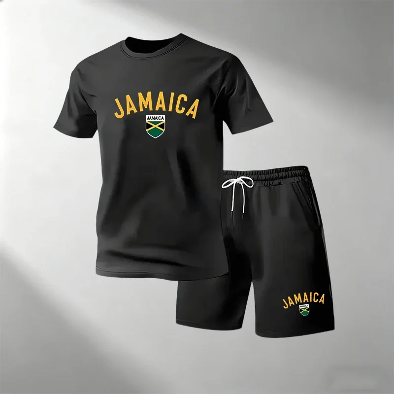 JAMAICA 남성용 여름 캐주얼 티셔츠 세트 O 넥  - Running Gear For Men 리뷰 및 가격