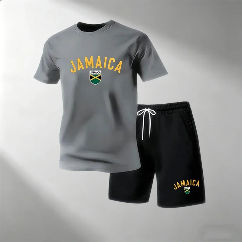 JAMAICA 남성용 여름 캐주얼 티셔츠 세트 O 넥  - Running Gear For Men 리뷰 및 가격