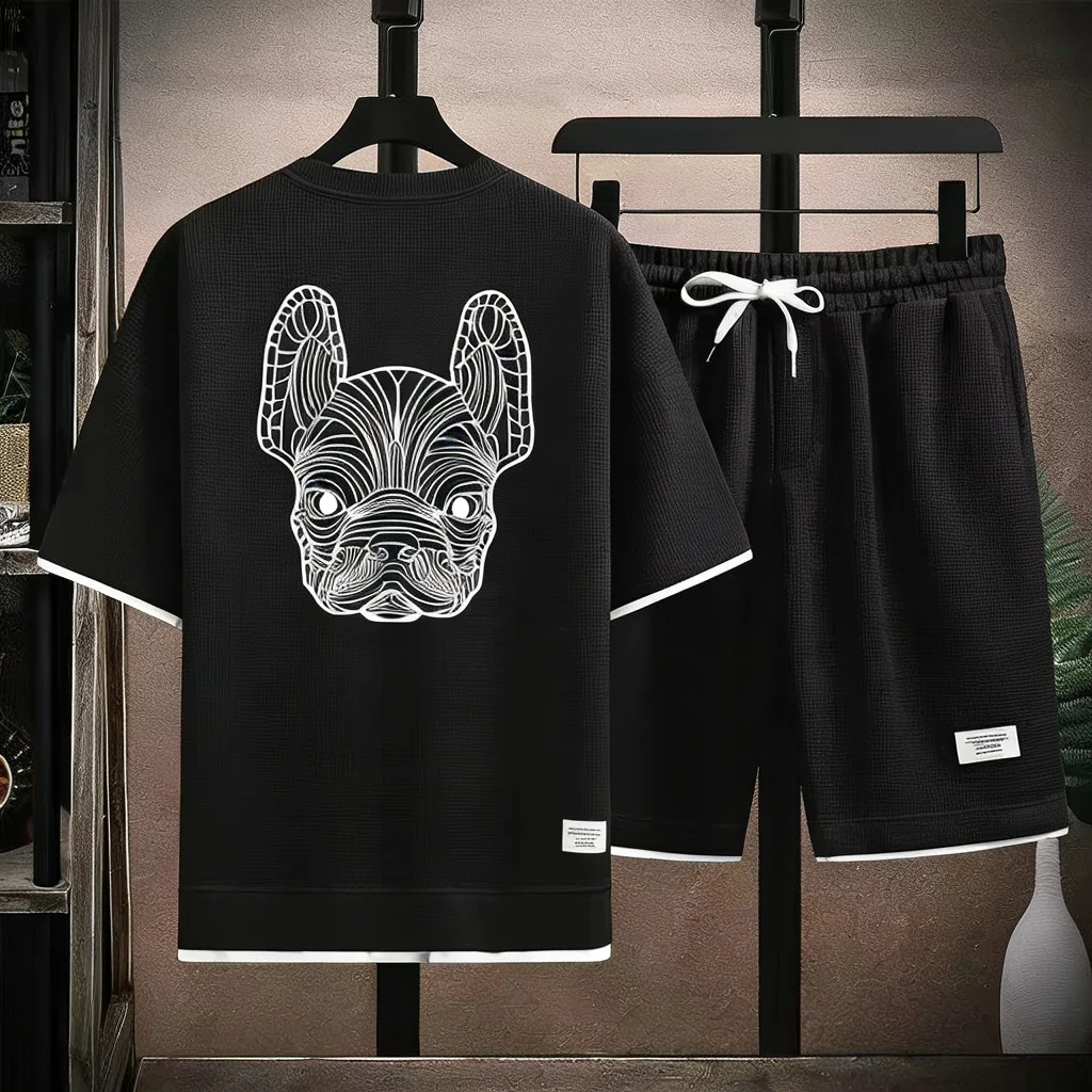 여름 남성용 속건 캐주얼 반팔 티셔츠 및 반바지 세트  - Running Gear For Men 리뷰 및 가격