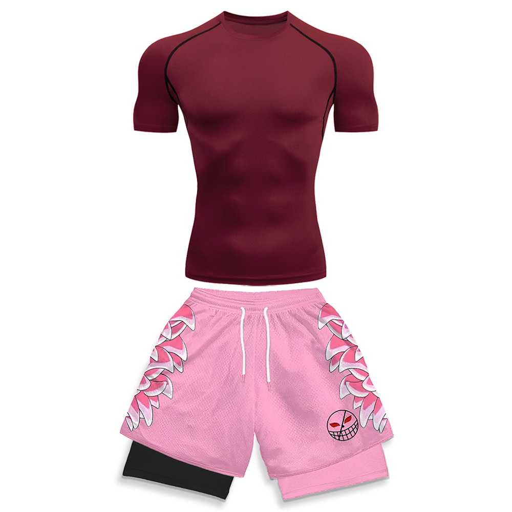 남성용 고탄력 운동복 화이트 컴프레션 티셔츠 & 핑크  - Running Gear For Men 리뷰 및 가격