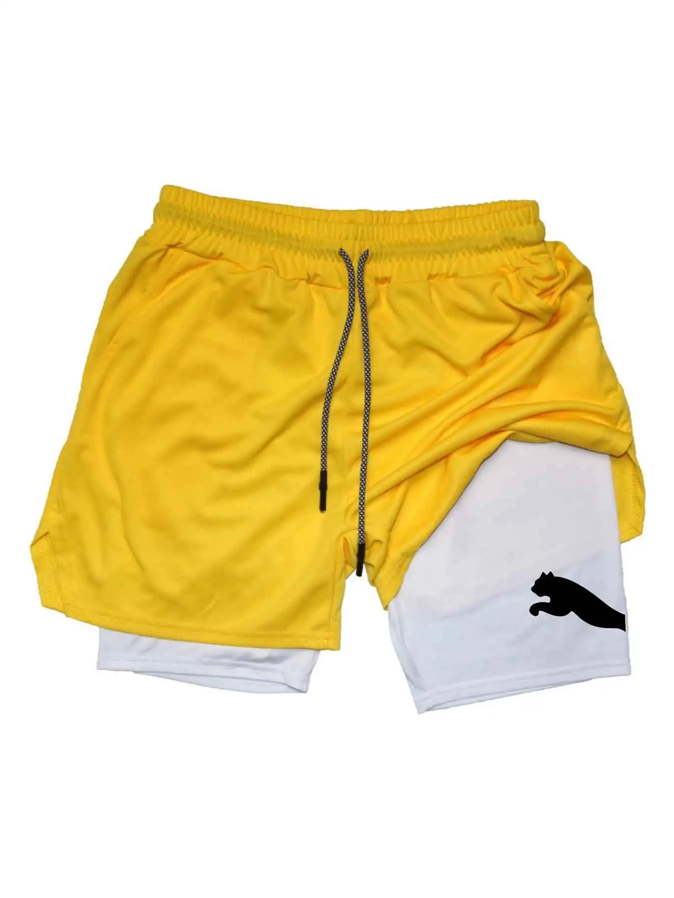 프린트 스포츠 반바지 2-in-1 짐 러닝 반바지 슬로 - Running Gear For Men 리뷰 및 가격