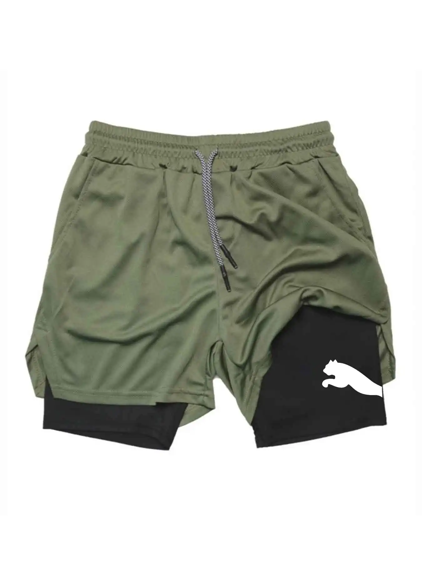 프린트 스포츠 반바지 2-in-1 짐 러닝 반바지 슬로 - Running Gear For Men 리뷰 및 가격