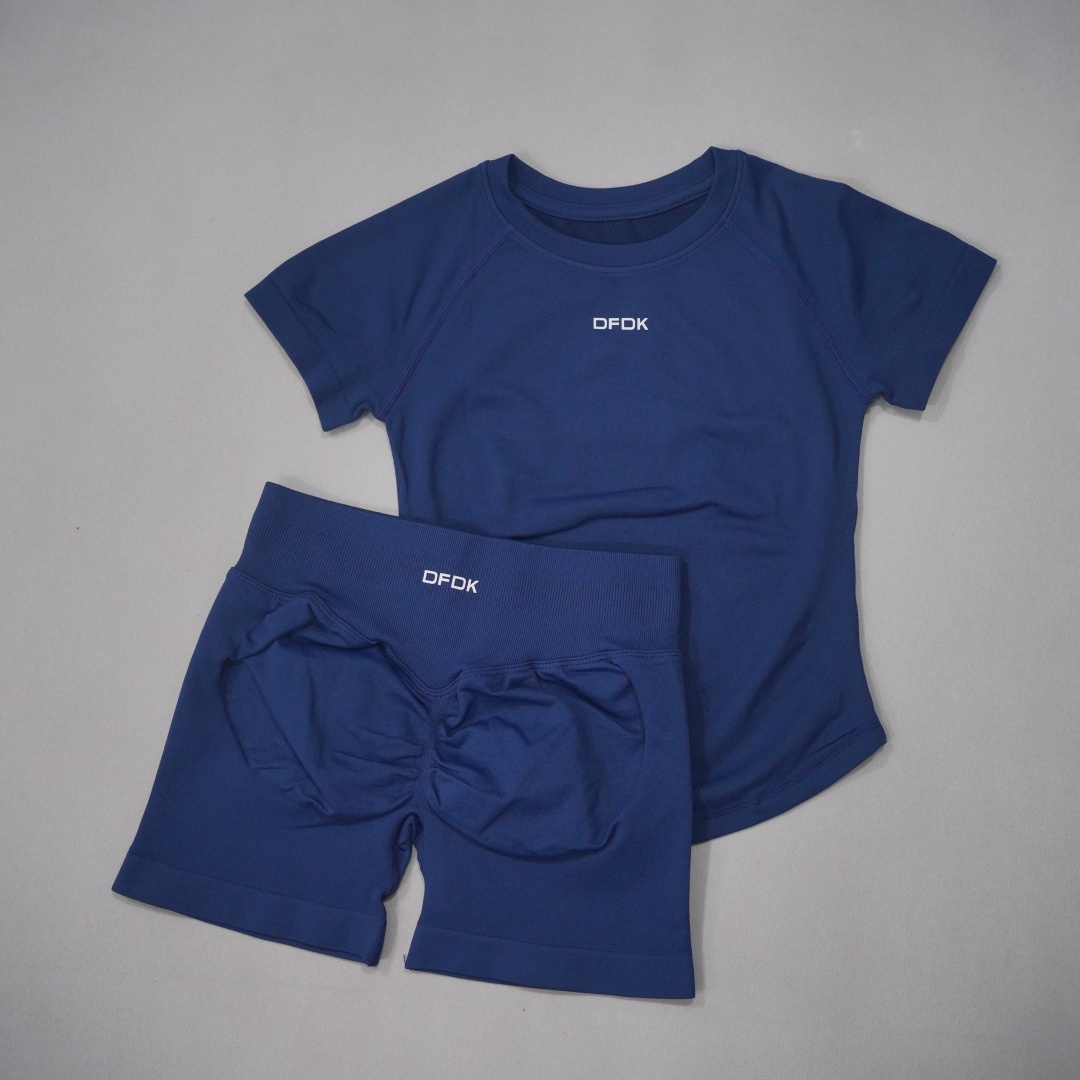 DFWomen 2피스 심리스 요가 세트, 반소매 상의와 - Running Gear Woman 리뷰 및 가격